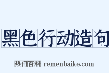 黑色行动造句是什么意思的图片